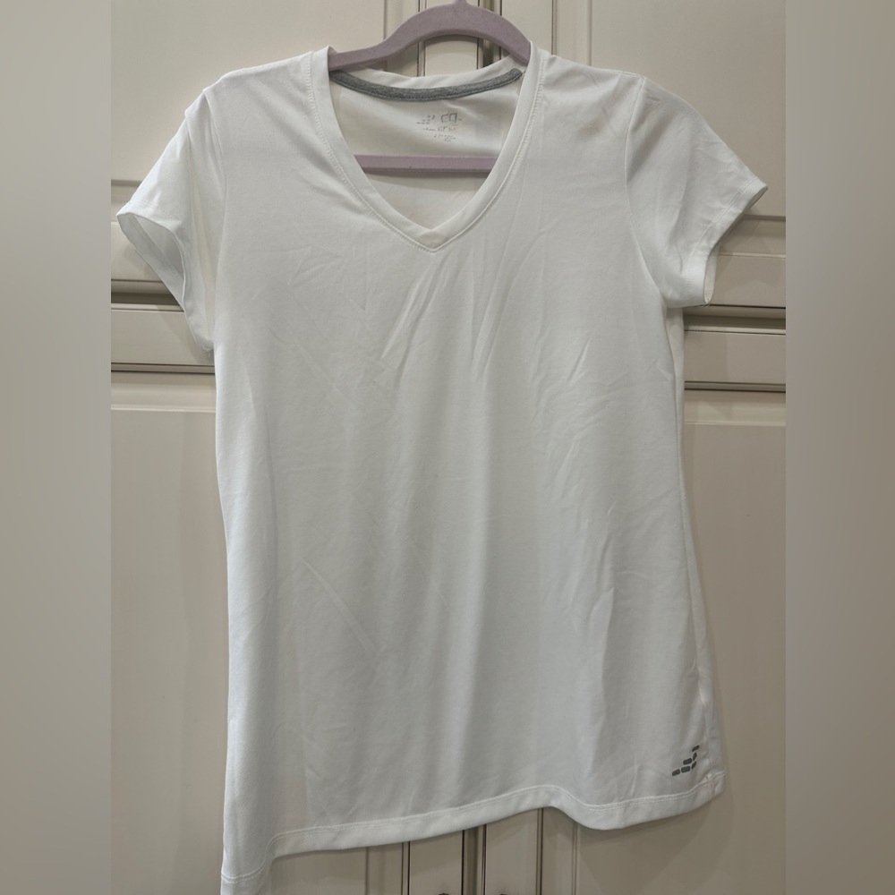 BCG White V-Neck Short Sleeve Tee